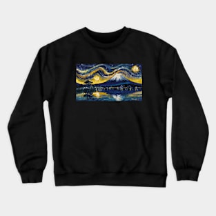 Mount Fuji Post Impressionism Crewneck Sweatshirt